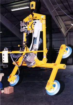 Four Pad Electric Powered Vacuum Lifter with Powered Tilt and Rotate